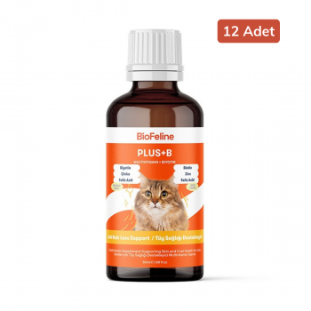 BioFeline Kediler için Biotinli Damla 50 ml 12 Adet