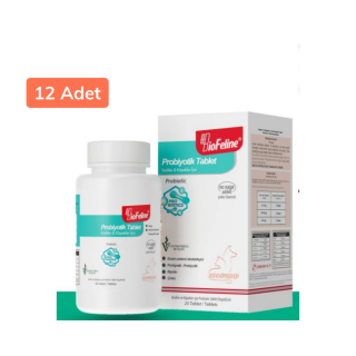 BioFeline Kedi ve Köpekler için Tablet Probiyotik (75 Tablet) 12 Adet