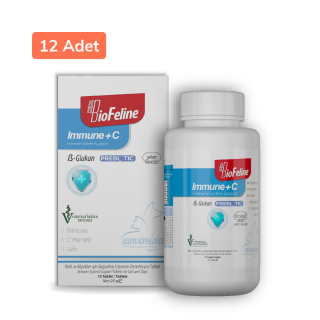 BioFeline Kedi ve Köpekler için Bağışıklık Tableti (75 Tablet) 12 Adet