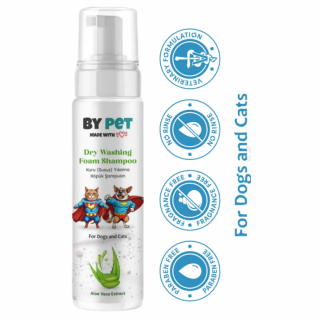 Bypet Aloe Vera İçerikli Kedi ve Köpek Kuru Yıkama Şampuanı200 Ml