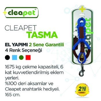 Cleapet Gezdirme Kayışı Saks Mavi