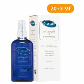 Crystalin Yara Bakım ve Antiseptik Solüsyonu 200 ml 20+3 Mf