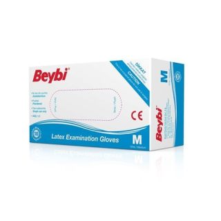 Beybi Lateks Eldiven Pudralı Medium 100'lü  10 Kutu