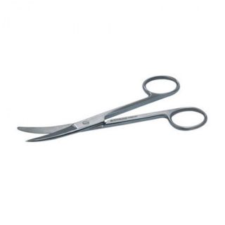 Kruuse Cerrahi Veteriner Makas 14 cm Eğri Künt / Sivri