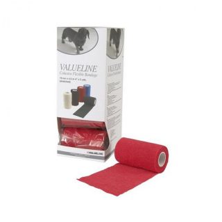 Valuline Kendinden Yapışkanlı Flexible Bandaj 10 cm x 4,5 m Kırmızı