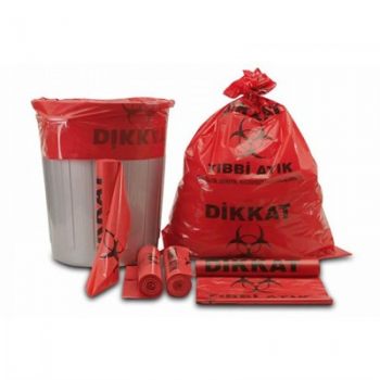 Büyük Boy Tıbbi Atık Poşeti 65 x 80 cm 10'lu Rulo