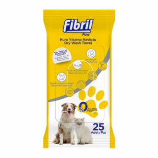 Fibril Kuru Yıkama Havlusu 25 Adet