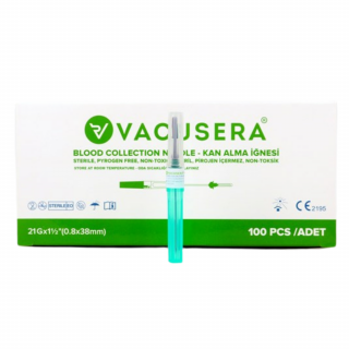 Vacusera Vakumlu İğne Ucu ( Kan Alma İğnesi) Yeşil 100'lü Paket