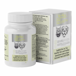 Vetvex Kedi ve Köpek İçin  Derm (Tablet Sağlıklı Deri ve Tüy) 75 Tablet
