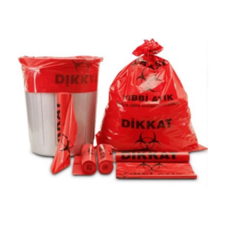 Tıbbi Atık Torbası Orta Boy 55cm x 60cm 10'lu Rulo
