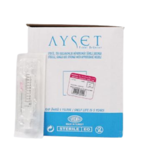 Ayset 10cc 2 Parça Pembe Uzun Enjektör 150'li Kutu