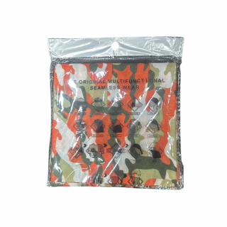 Neck Gaiter Bandana Turuncu-Yeşil Kamuflaj