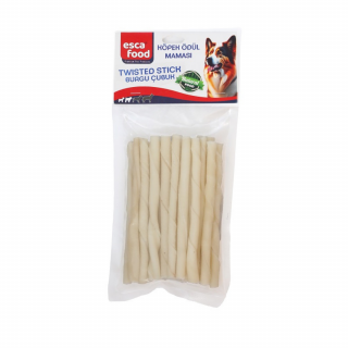 Esca Food Beyaz Burgu Kemik 12 cm - 120 gr 20'li Paket