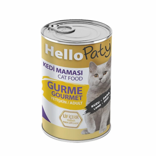Hello Paty Gurme Etli Yetişkin Kedi Konserve Maması 12 Adet x 415 gr