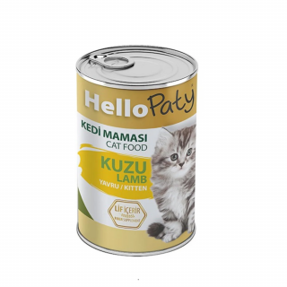 Hello Paty Kuzu Etli Konserve Yavru Kedi Maması 12 Adet x 415 gr