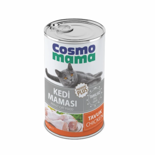 Cosmo Mama Tavuk Etli Yetişkin Konserve Kedi Maması 12 Adet x 415 gr