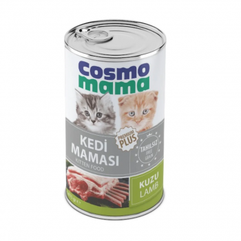 Cosmo Mama Kuzu Etli Konserve Yavru Kedi Maması 24 Adet x 415 gr