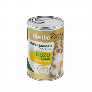Hello Paty Kuzu Etli Yetişkin Konserve Köpek Maması 12 Adet x 415 gr