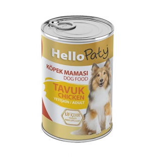 Hello Paty Tavuk Etli Yetişkin Konserve Köpek Maması 12 Adet x 415 gr