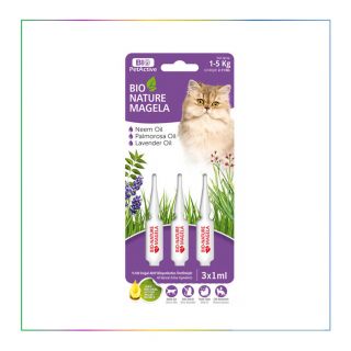 Bio Petactive Nature Kedi Tüy ve Deri Bakım Damlası 1 - 5 kg 3 lü 1 ml