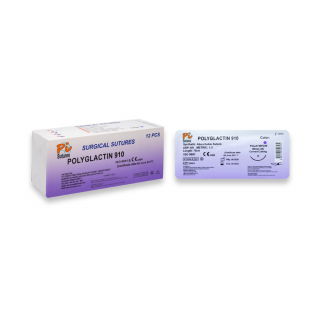 Pi Sütür Polyglyactin 910 USP:4/0 20 mm 1/2 Yuvarlak 75 cm 12'li Kutu