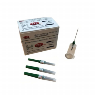 TTT Kan Alma İğnesi 0.8 x 38 mm (21G x 1½) Yeşil 100/pk 1 Koli (5000 Adet)