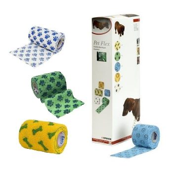 Kruuse Pet-Flex Bandaj 10 cm x 4.5 m Karışık (10'lu Paket)