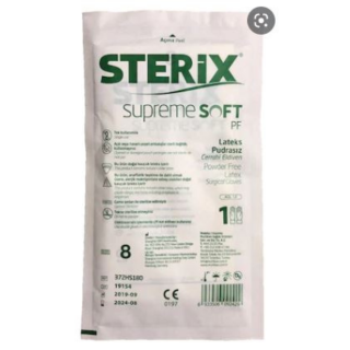 Sterix Supreme Soft Lateks Pudrasız Cerrahi Eldiven No: 8 10'lu