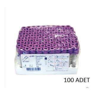 Ayset Vakumlu Kan Tüpü 13x75 mm 2 ml Mor K3 100 lü