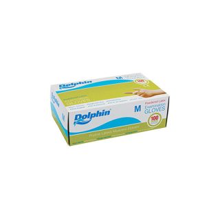 Dolphin Lateks Pudralı Muayene Eldiveni Medium 100'lü 10 Kutu