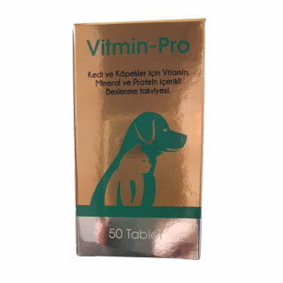 Vitmin-Pro Kedi Köpek Beslenme Takviyesi  50 Tablet