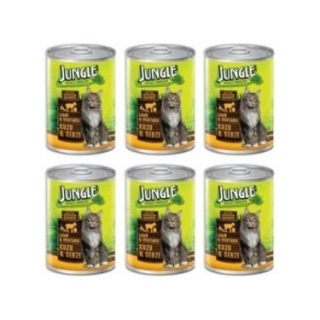 Jungle Kuzuetli Sebzeli Kedi Konservesi 415 gr