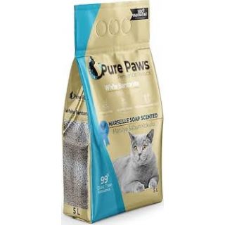 Pure Paws İnce Taneli Marsilya Sabunu Kokulu Bentonit Kedi Kumu 5 lt