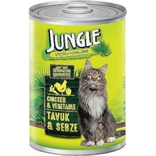 Jungle Tavuklu ve Sebzeli Yetişkin Kedi Konservesi 415 gr