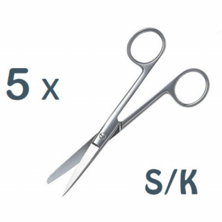 Cerrahi Makas 15 cm Sivri Küt 5 Adet
