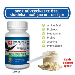 Royal Pro Güvercinlere Özel Sindirim-Bağışıklık-Gelişim Destekleyici 150gr 5 Kutu